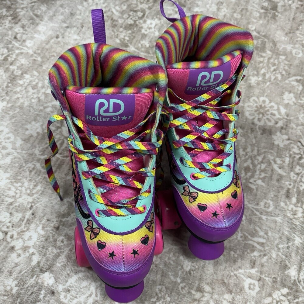Roller Derby JoJo Siwa Adjustable Quad Star Roller Skates Youth Size 3-6 Multi